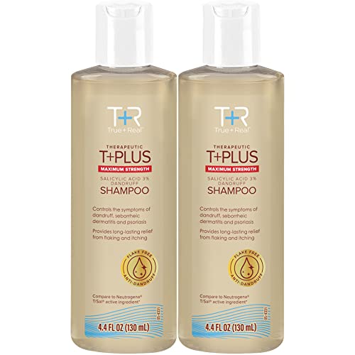 True+Real Salicylic Acid Anti-Dandruff Shampoo 3% Salicylic Acid, 4.4 Fl Oz, 2 Pack