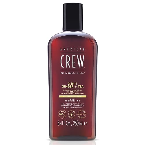 American Crew 3-IN-1 GINGER + TEA Shampoo, Conditioner and Body Wash, 8.4 Fl Oz (Pack of 1)