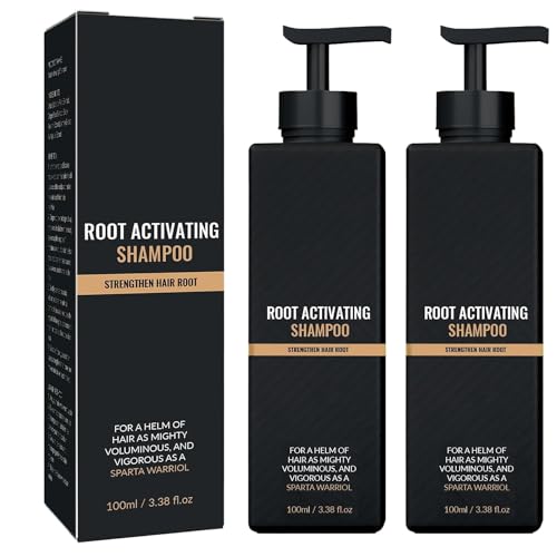 2PC Spartan Shampoo, Spartan Root Activator Shampoo,Hair Thickening Shampoo,Shampoo for Thinning Hair,Natural Hair Regrowth Shampoos for Men Women