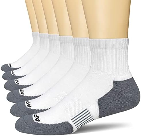 APTYID Men’s Athletic Ankle Socks for Hiking, Running, Workout (6 Pairs)