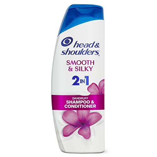 Head and Shoulders 2 in 1 Dandruff Shampoo and Conditioner, Anti-Dandruff Treatment, Smooth and Silky for Daily Use, Paraben Free, 12.5 oz