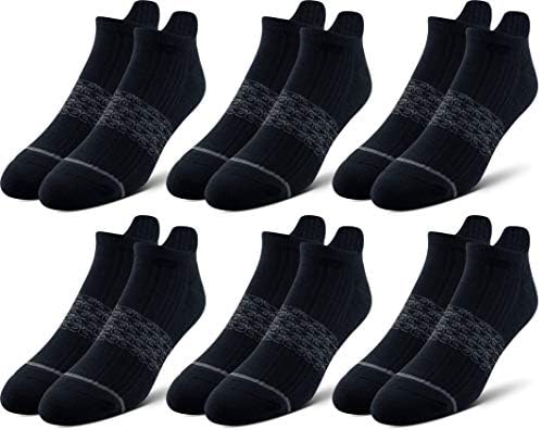 Pair of Thieves Men’s Athletic Performance Socks – 6 Pack Cushioned Low Cut and Crew Socks for Men