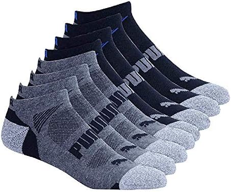 Puma Men’s No show Sport Socks, Moisture Control, Arch Support (8 Pair)