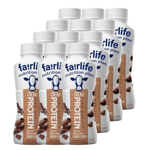 Sipbox Bundle of Fairlife Nutrition Plan 30g Protein Shake, Chocolate, 11.5 OZ. 12 Pack