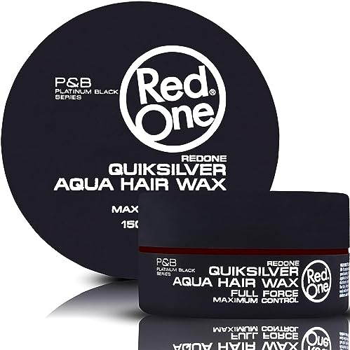 RedOne Hair Styling Aqua Wax Grey 150 ml | Firm Hold | Hair Gel Wax | Ultra Hold | Men & Women Hair Wax | Currant Scent | Maximum Control