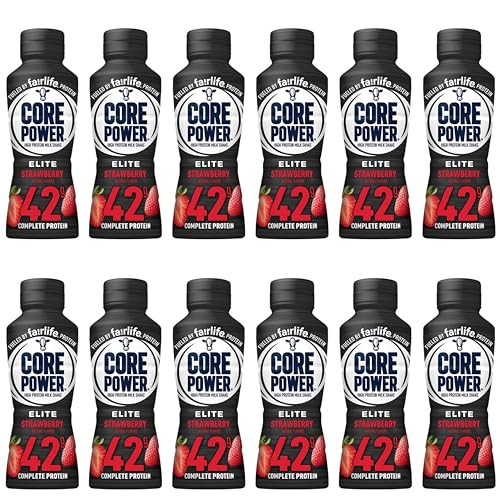 Fairlife Core Elite Protein Shake Ready To Drink, 14 Fl Oz (12, Strawberry 42 gr)