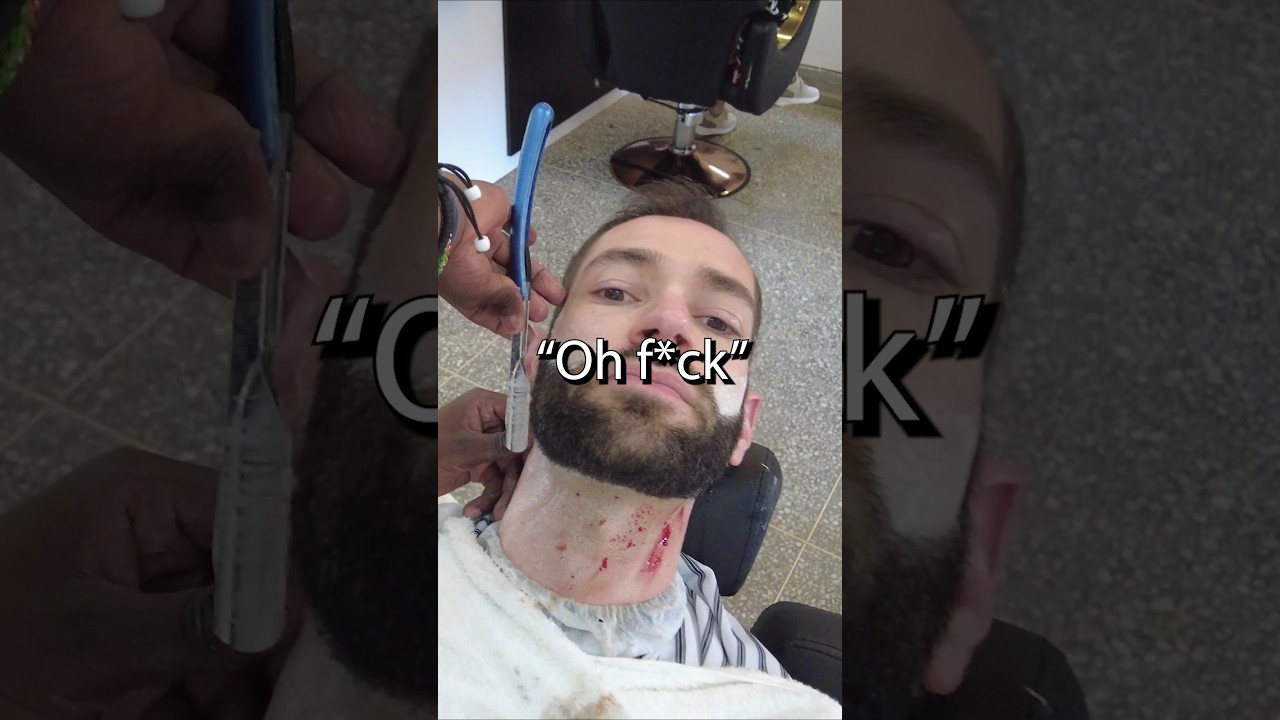 How NOT to straight razor shave #asmr #barber #barbershop