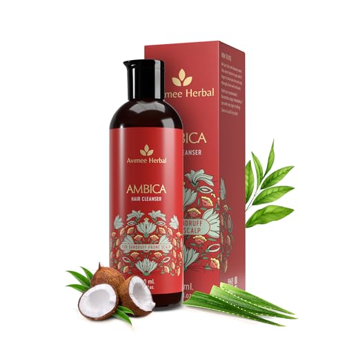 AVIMEE HERBAL Ambica Dandruff-Fighting Hair Cleanser – Nourishing Scalp Care with Aloe Vera, Apple Cider Vinegar, Tea Tree Oil & Neem Oil – 200 ml