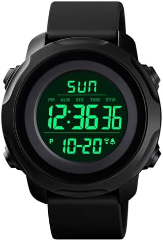 CKE Men’s Digital Sports Watch Military Electronic Waterproof Wrist Watches for Men with Stopwatch Alarm LED Backlight