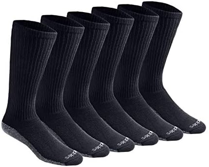 Dickies Men’s Dri-Tech Moisture Control Boot-Length Socks, 6 & 12 Pairs, Sizes L-XL