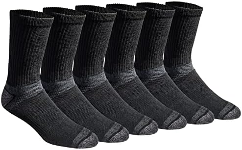 Eddie Bauer Men’s Dura Dri Moisture Control 6-Pair Crew Socks