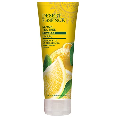 Desert Essence Lemon Tea Tree Shampoo – 8 Fl Ounce – Removes Excess Oil – Revitalizes Scalp – Strengthens & Protects Hair – Maca Root Extract – Soft, Smooth & More Manageable