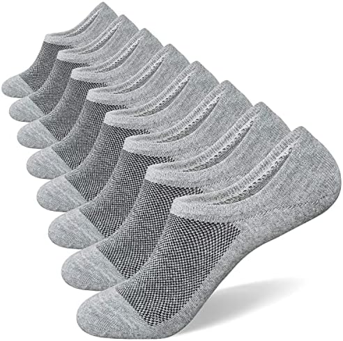 SIXDAYSOX No Show Socks for Men 6/8 pack Cotton Thin Low Cut Non Slip for Loafer Flats Sneakers 5-8/9-11/12-15