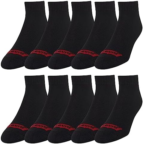 Levi’s Mens Socks 10 Pairs Crew Low Cut No Show Quarter Ankle Socks for Men Premium Athletic Men’s Socks Size 9-12