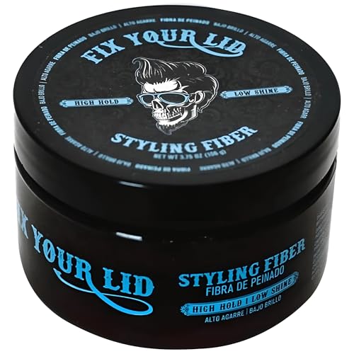 Fix Your Lid Styling Fiber for Men’s Hair – High Hold and Low Shine with Matte Finish – Hair Fiber for all Mens Hair Types & Styles – Easy To Wash Out – 1.7 Oz